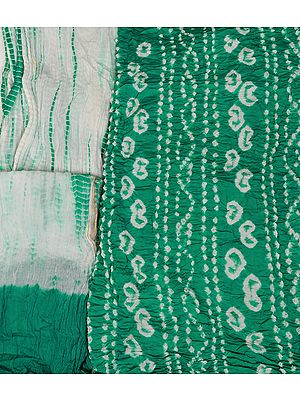 Bandhani Tie-Dye Salwar Kameez Fabric from Gujarat