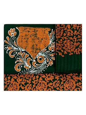 Batik-Dyed Salwar Kameez Fabric