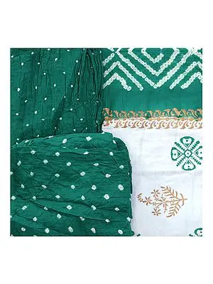 Bandhani Tie-Dyed Salwar Kameez Fabric from Gujarat