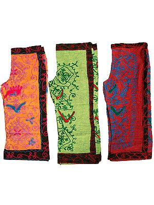 Lot of Three Embroidered Gujarati Trousers