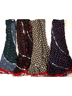 Lot of Four Angarakha Skirts with Large Sequins
