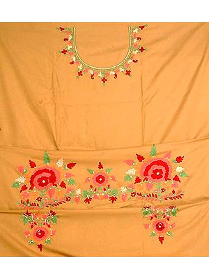 Bronze Colored Hand-Embroidered Two-Piece Suit