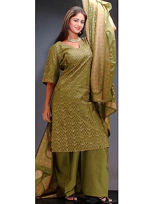 Light Green Banarasi Suit