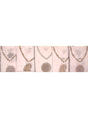 Lot of Five Hand-Printed Tops