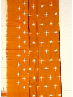 Mustard Salwar Kameez Fabric with Ikat Weave