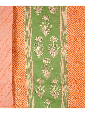 Orange and Green Leheria Suit