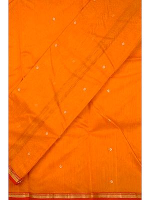 Orange Chanderi Suit with Golden Bootis