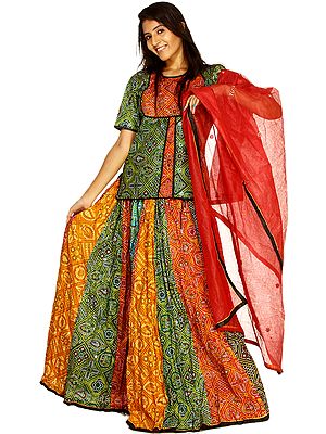 Ghagra Choli from Rajasthan with Chunri Print