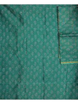 Sea-Green Chanderi Suit with All-Over Printed Flowers