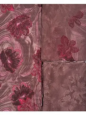 Salwar Kameez Fabric with Large Printed Flowers