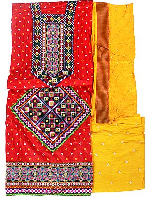 patterns for bandhani salwar kameez