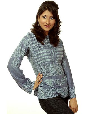 Blue Sri Ram Kurti Top