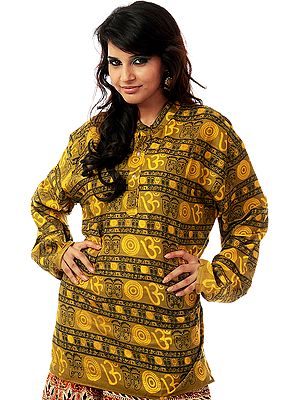 Olive Green Om Unisex Top