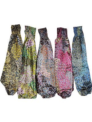 Lot of Five Printed Harem Trousers