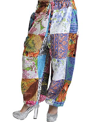 Multi-Color Patchwork Yoga Trousers