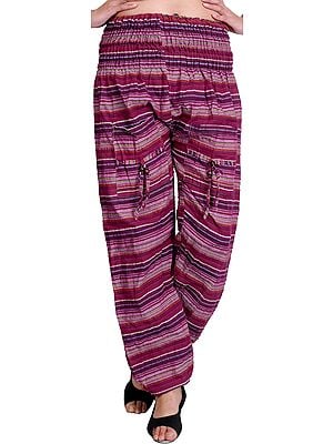 Woven Yoga Trousers with Front Pockets