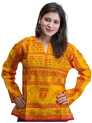 Hare Rama Hare Krishna Kurti Top