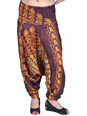 Port-Royale Harem Trousers with Printed Floral Motifs