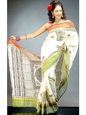 Auspicious Sari from Bengal