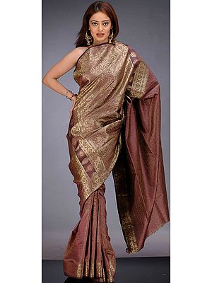 Banarasi Jamawar Sari with Tanchoi Weave