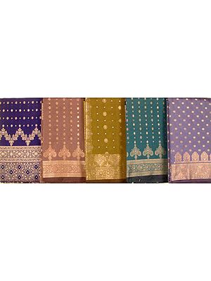 Lot of Five Banarasi Saris