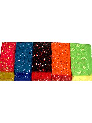 Saris with Beads and Threadwork | Sets of 5