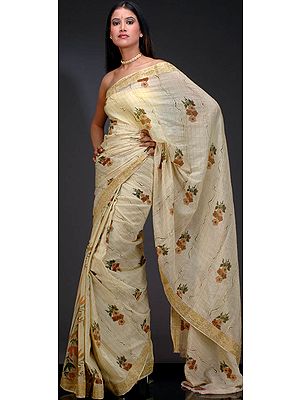 Printed Crush Georgette Sari