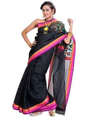 Black Banarasi Sari with Designer Kadwa Anchal