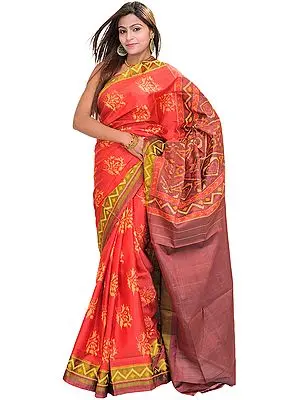 Sharon-Rose Patan Patola Sari from Gujarat with Ikat Weave