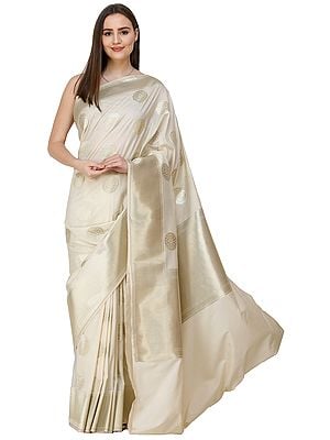 Uppada Sari from Bangalore with Zari-Woven Circular Bootis