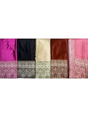 Lot of Five Banarasi Saris