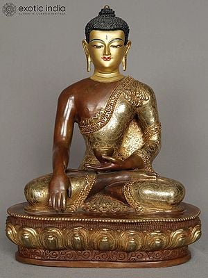 12" Lord Shakyamuni Buddha Copper Statue from Nepal