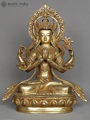 Golden Kharchari Bodhisattva Sculpture