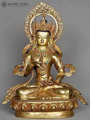 12" Tibetan Buddhist Deity Vajrasattva Statue from Nepal