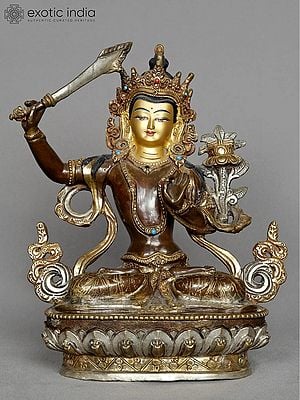 8" Manjushri Copper Statue from Nepal