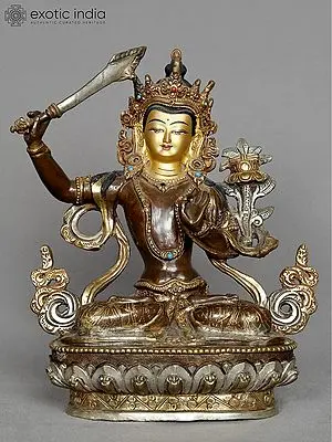 8" Manjushri Copper Statue from Nepal