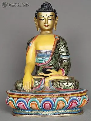 Shakyamuni Buddha Copper Statue (12 Inch)