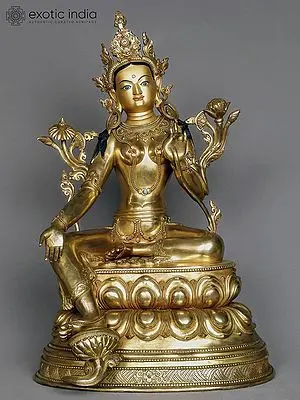 Gilded Copper Tara Statue - Nepalese Buddhist Sculpture