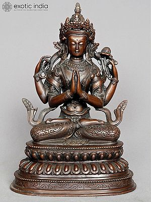 10" Kharchari Copper Statue from Nepal | Nepalese Copper Idols