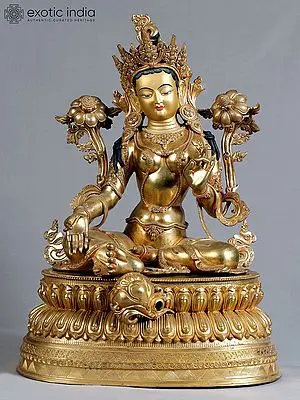 Nepalese Green Tara Deity Sculpture