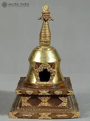 Brass Namgyalma Stupa for Longevity and Spiritual Practice