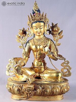 25" Goddess Green Tara From Nepal