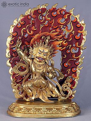 18" Vajrapani Statue from Nepal | Nepalese Copper Statue