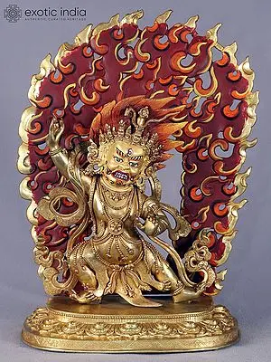 18" Vajrapani Statue from Nepal | Nepalese Copper Statue