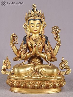 9" Kharchari Nepalese Copper Idol | Buddhist Deity Statues