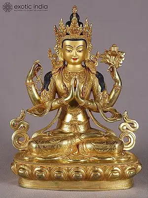 15" Kharchari Copper Sculpture | Nepalese Statue