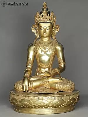 Two Feet Crowned Buddha From Nepal