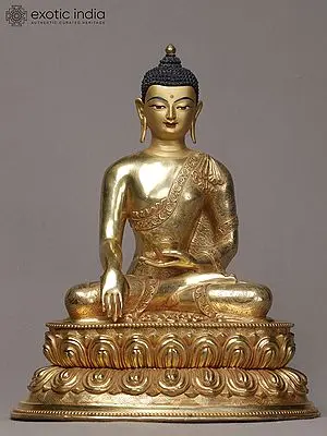 Seated Buddha Sculpture from Nepal - 11 Inches