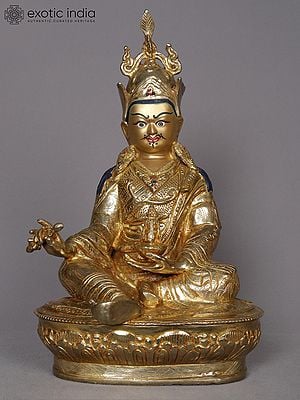 14" Guru Padmasambhava Copper Statue | Statue from Nepal