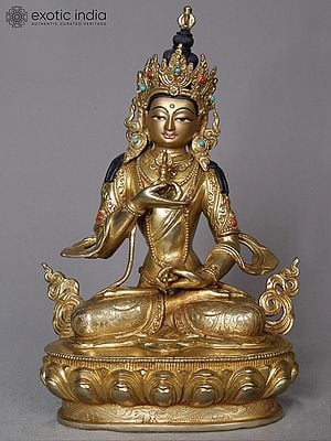 10" Vajrasattva Copper Statue from Nepal | Buddhist Deity Idols